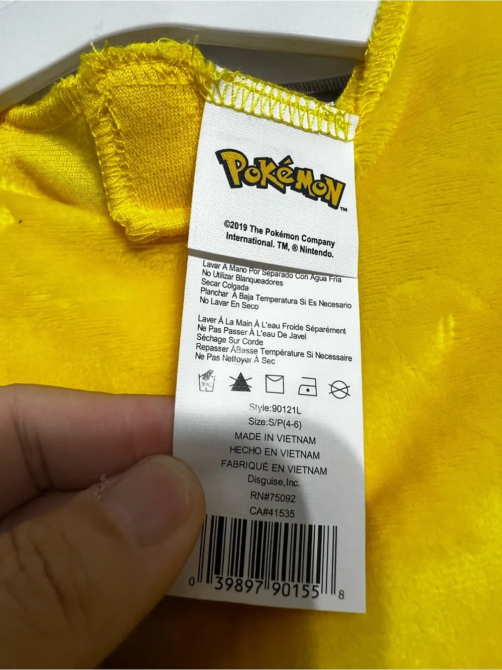 Pokémon Kids Halloween Costume And mask New Size Small 4-6